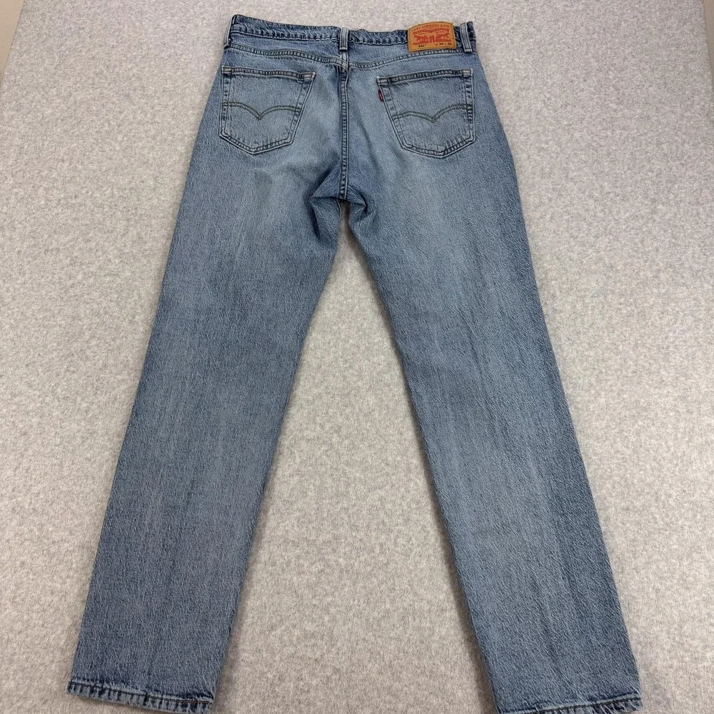Levis 541 Jeans Mens 34 Blue Light Wash Athletic Taper Stretch Denim 34x32